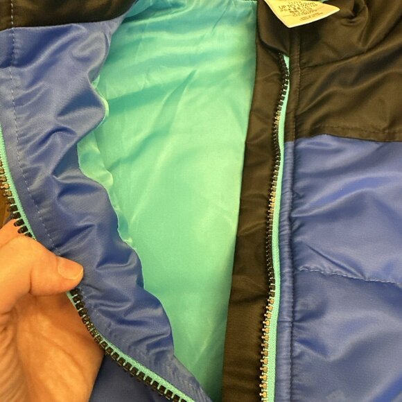 Disney Star Wars Galactic Empire Puffer‎ Vest Youth Size 11/12 Full Zip Blue - Picture 7 of 8